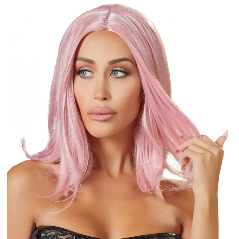 Alternative view of Wig, bob, pink