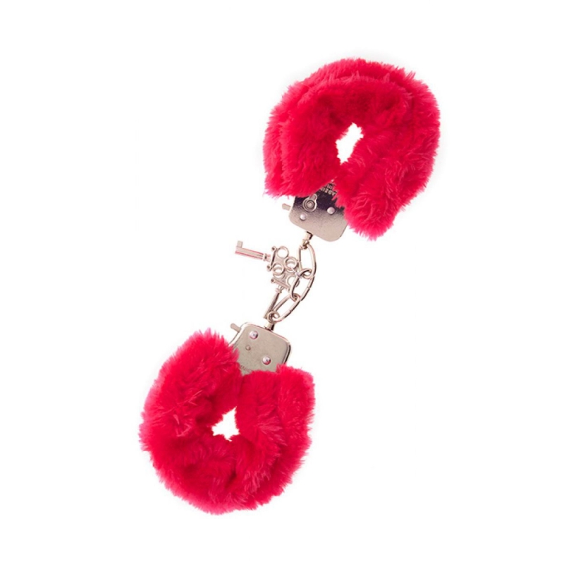 HANDCUFFS WITH PLUSH RED