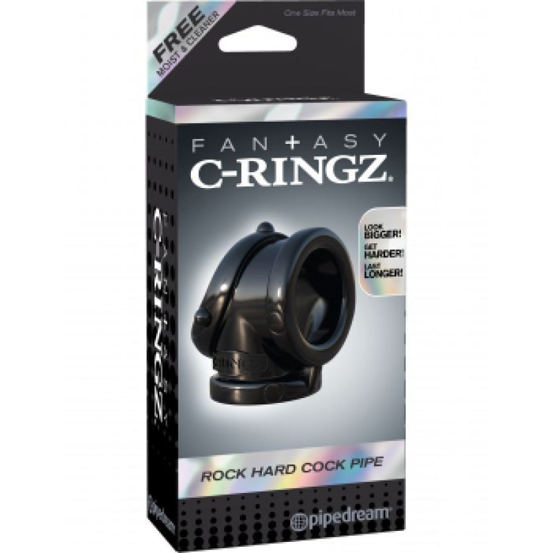 FANTASY C-RINGZ ROCK HARD COCK PIPE BLACK