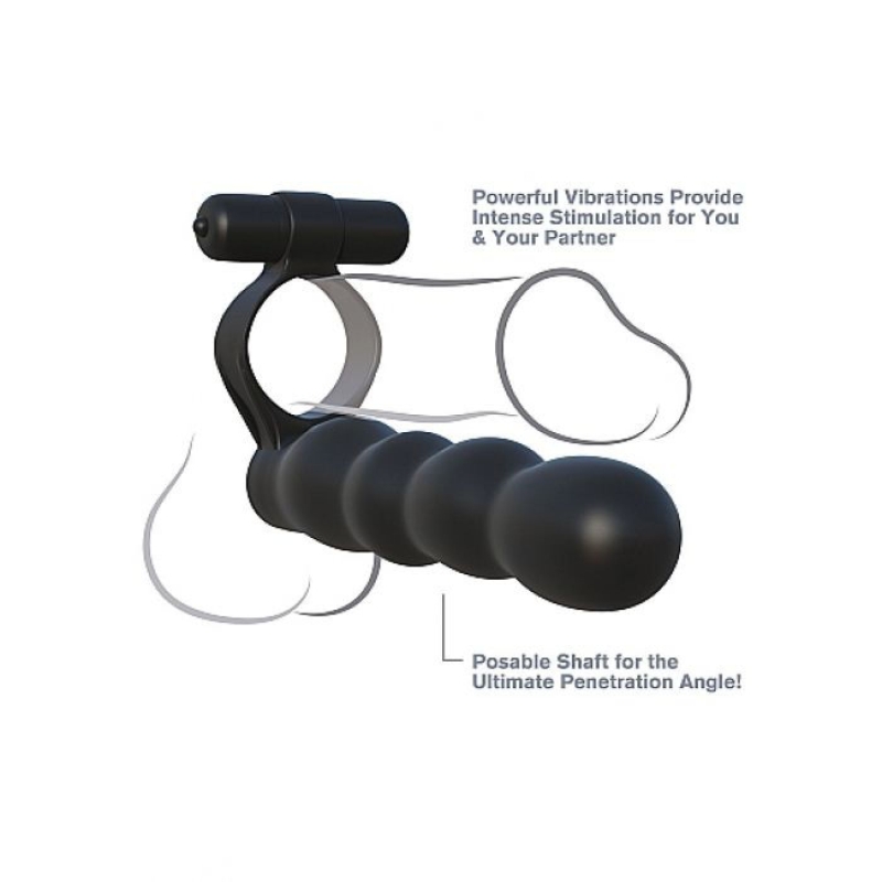 Alternative view of FANTASY C-RINGZ POSABLE PARTNER DOUBLE PENETRATOR