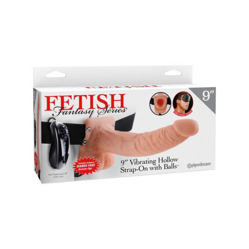Hollow Strap-on Vibrating 9'' Flesh