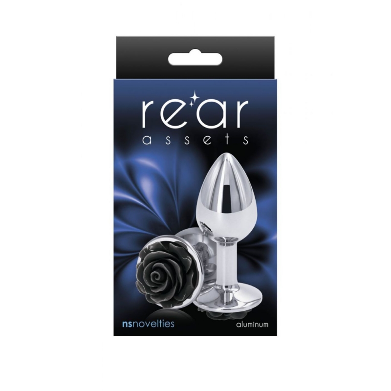 Alternative view of Rose Buttplug Small Black