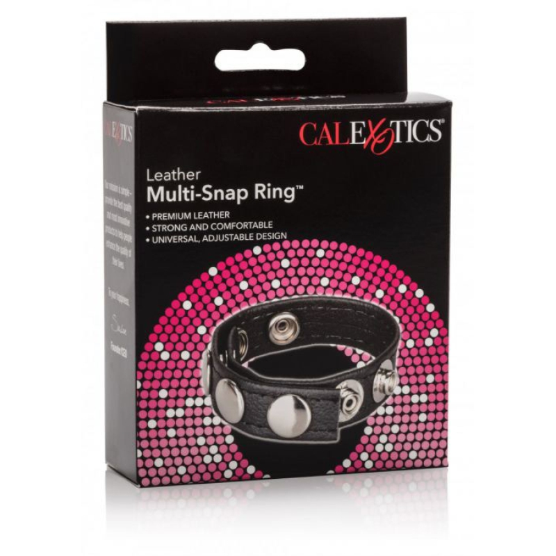 Alternative view of LEATHER MULTI-SNAP RING