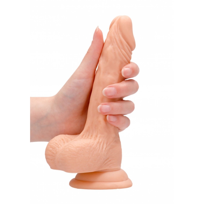 Alternative view of DONG WITH TESTICLES 19CM FLESH