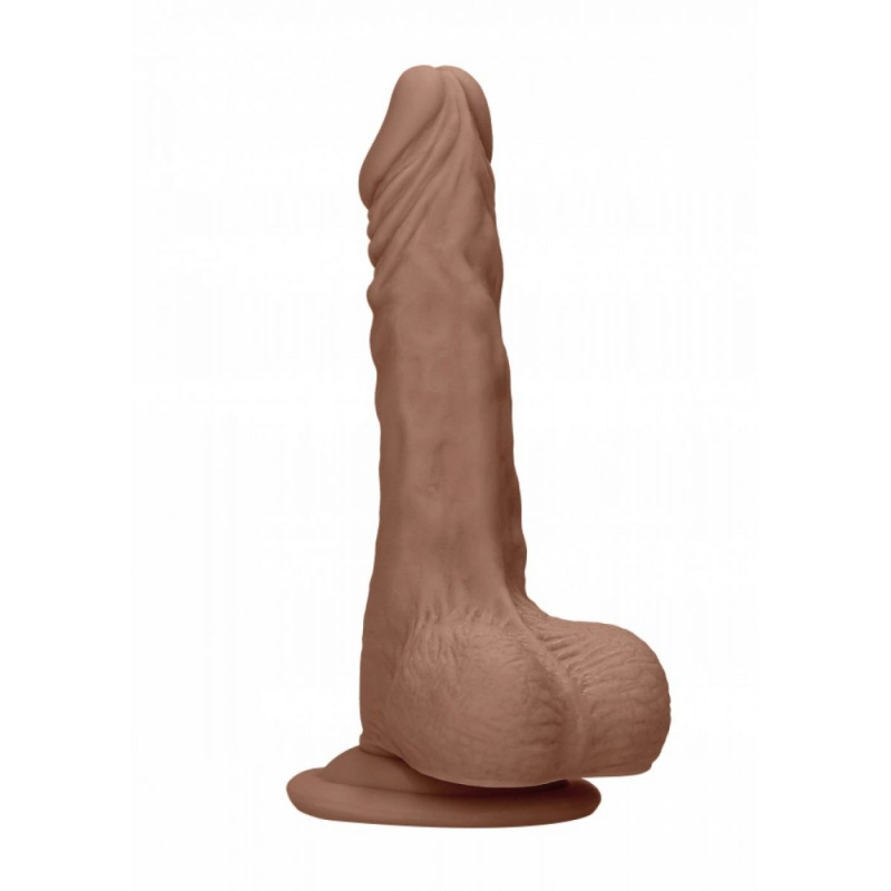 DONG WITH TESTICLES 17 CM MOCHA