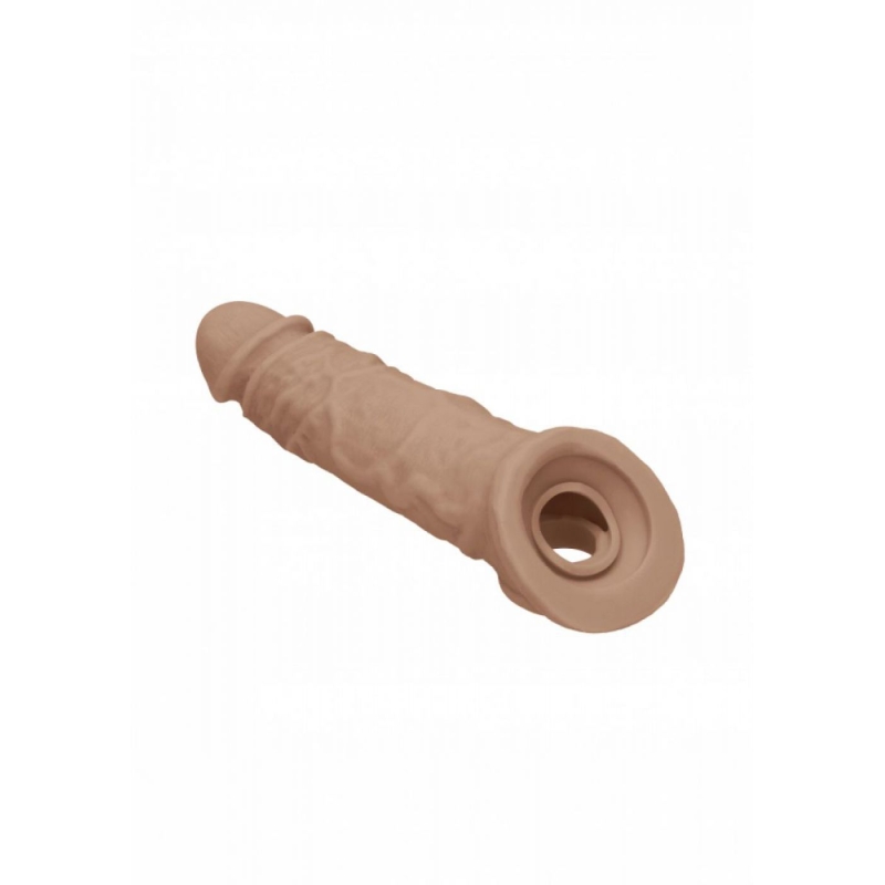 Alternative view of PENIS SLEEVE 20 CM MOCHA