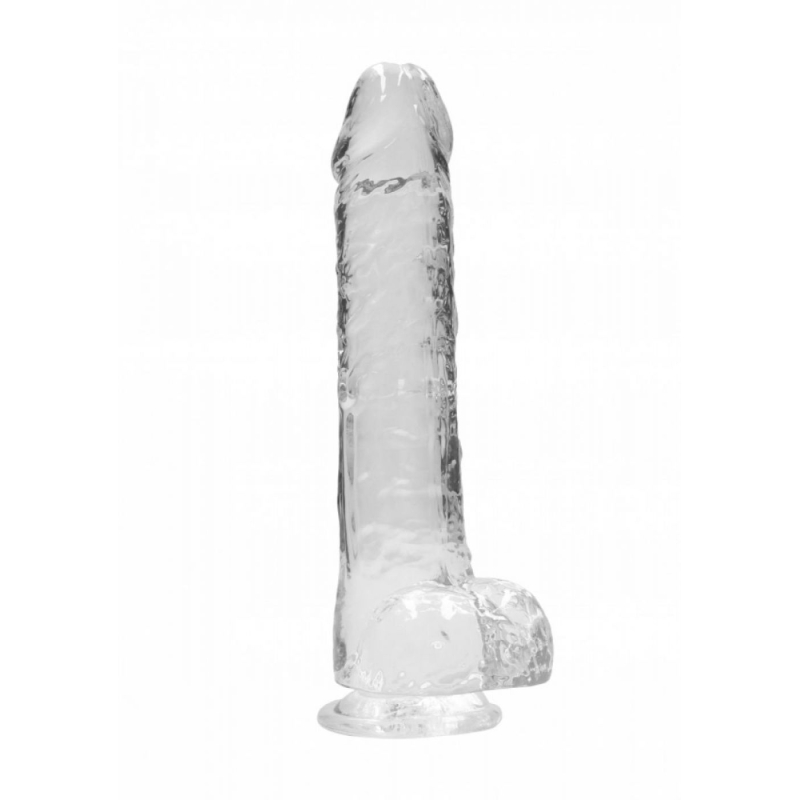 REALISTIC DILDO WITH BALLS CLEAR 25,4 CM