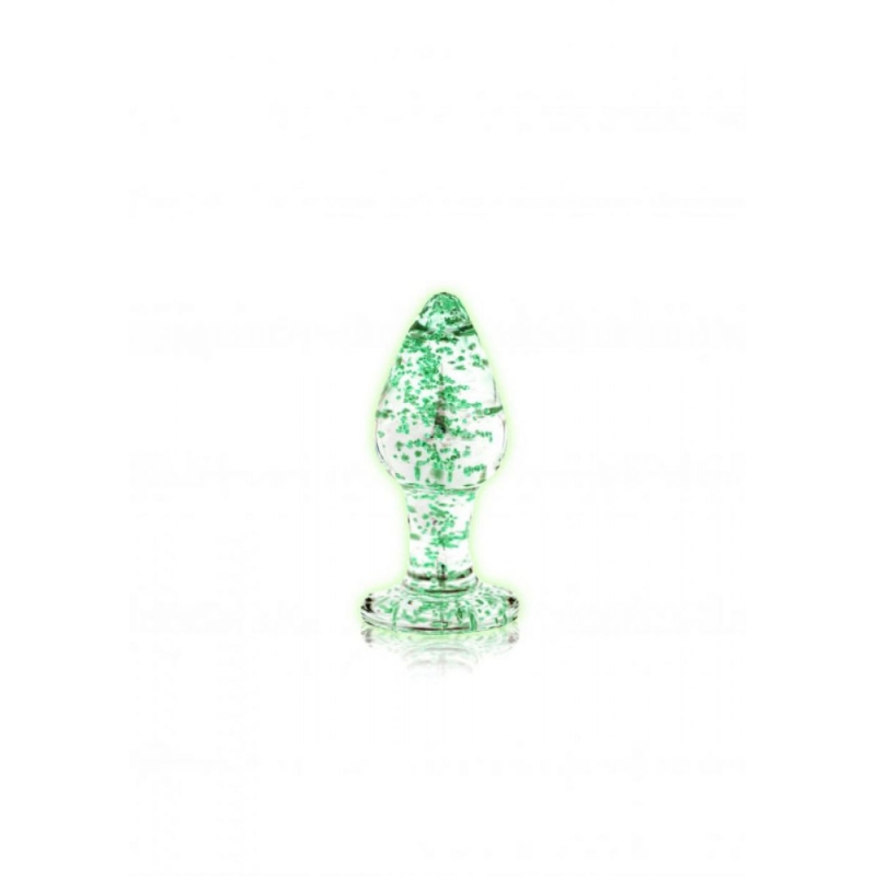 GLASS BUTT PLUG GLOW IN THE DARK SMALL