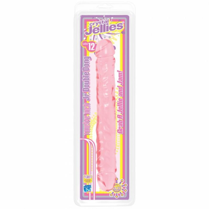 Alternative view of DOUBLE DONG 12 INCH PINK JELLY