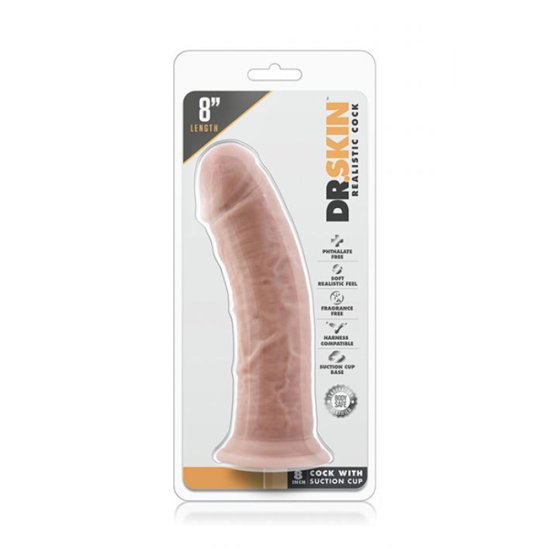 Alternative view of DR. SKIN 8INCH COCK SUCTION CUP VANILLA