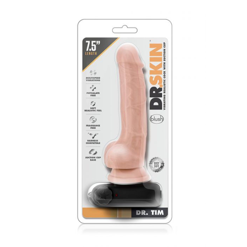 Alternative view of DR. SKIN DR. TIM 7.5INCH VIBRATING COCK