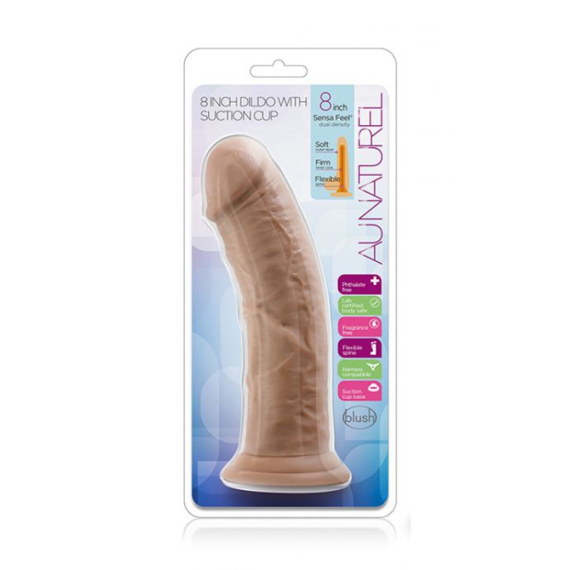 Alternative view of AU NATUREL 8INCH DILDO MOCHA