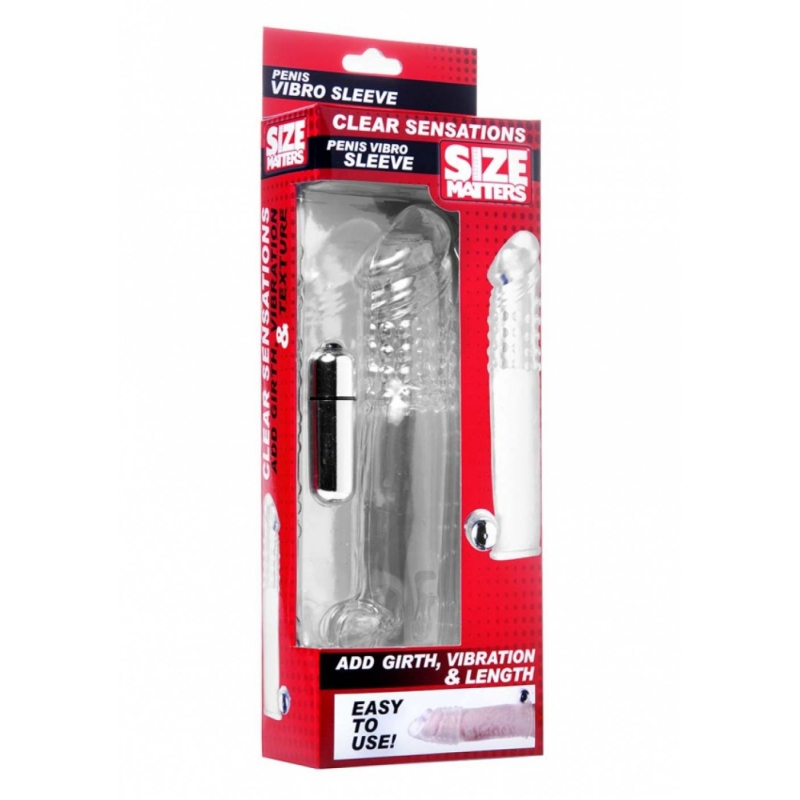 Alternative view of SIZE MATTERS CLEAR SENSATIONS PENIS EXTENDER WITH BULLET