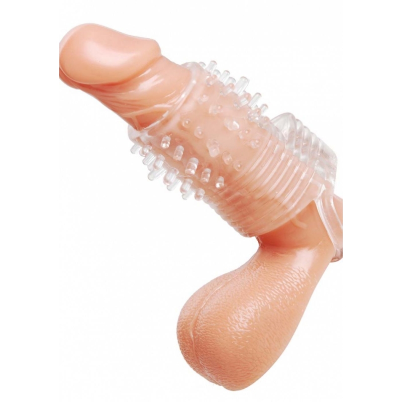 Alternative view of SIZE MATTERS VIBRATING TEXTURED ERECTION SLEEVE