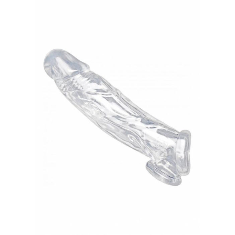 REALISTIC CLEAR PENIS ENHANCER AND BALL STRETCHER