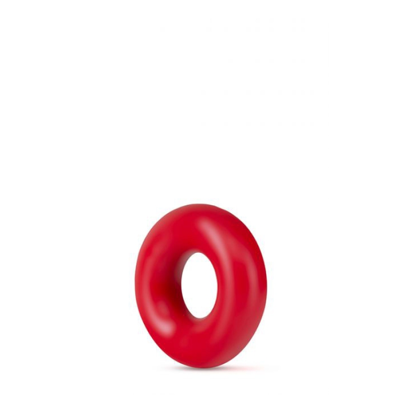 Alternative view of Stay Hard Donut Rings Oversized  Red