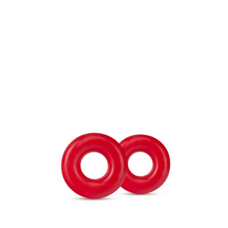 Stay Hard Donut Rings Oversized  Red