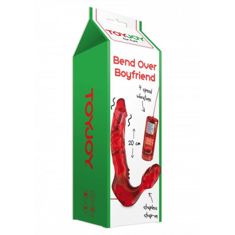 Alternative view of BEND OVER BOYFRIEND VIBRATING RED