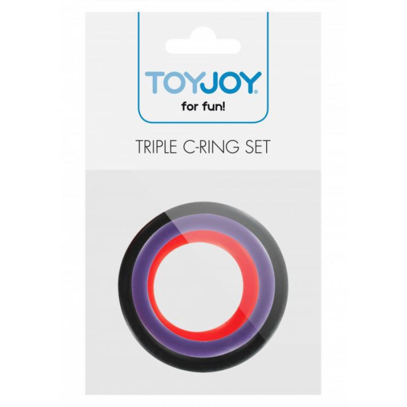 Alternative view of Triple Rings Multicolor 3pcs