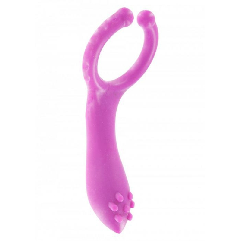 Alternative view of Vibrating Clit-stim C-Ring Purple