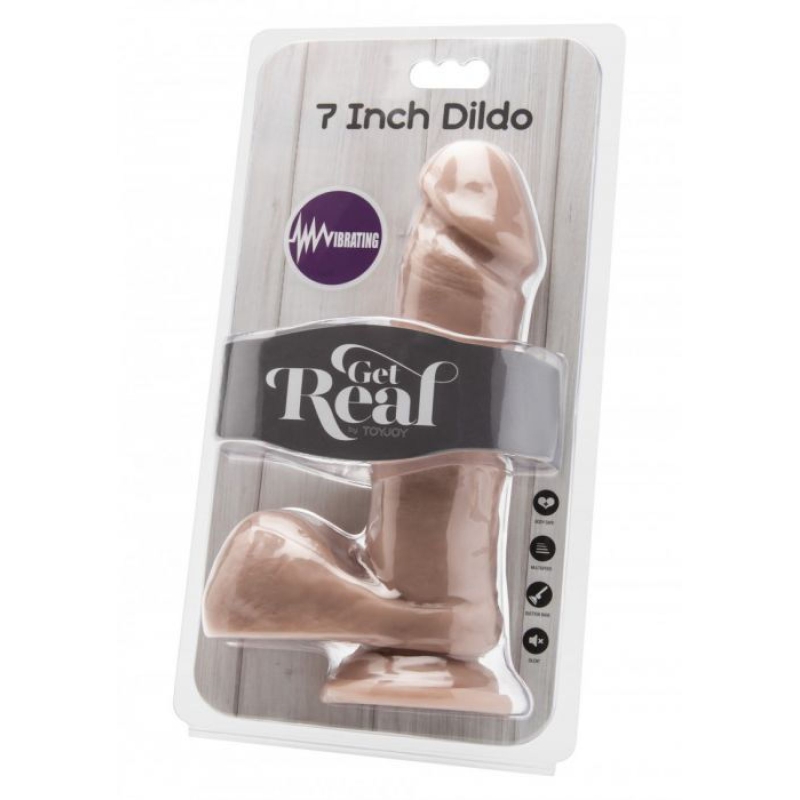 Alternative view of DILDO 7 INCH WITH BALLS VIBRATING SKIN