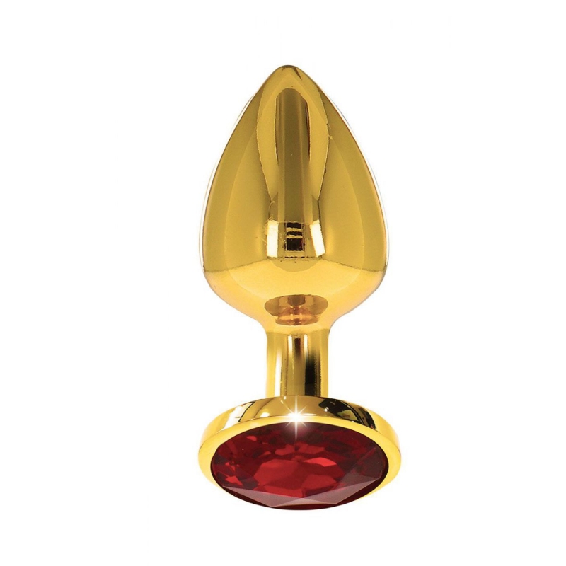 Butt Plug With Diamond Jewel Large Gold