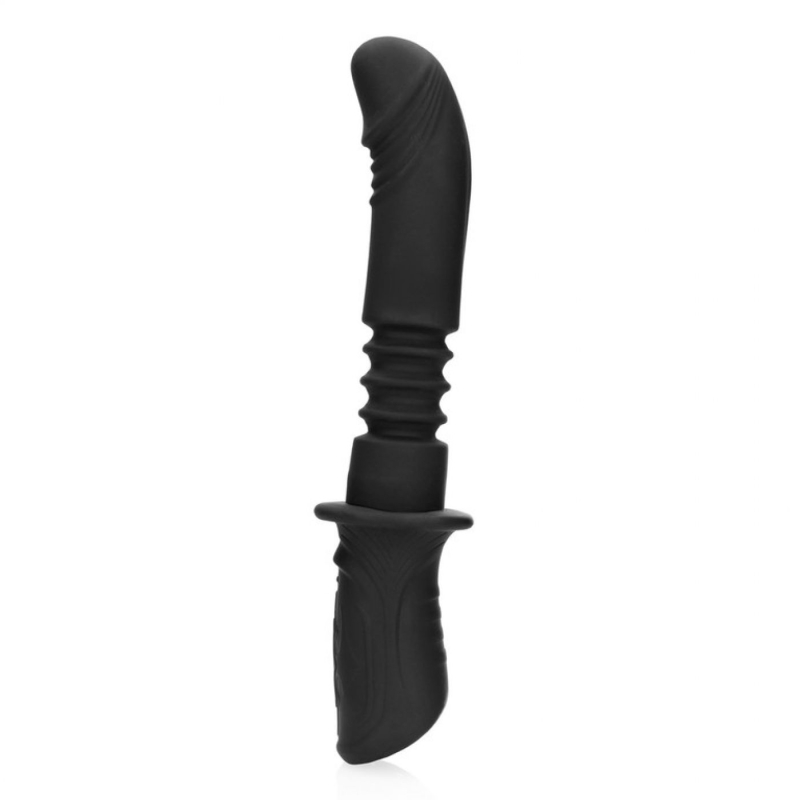 Alternative view of Hand Held Vibrating and Thrusting Sex Machine - Black