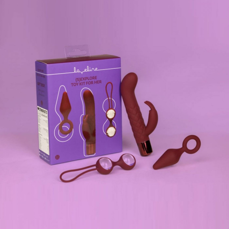 SEXPLORE TOY KIT FOR HER DARK CHERRY