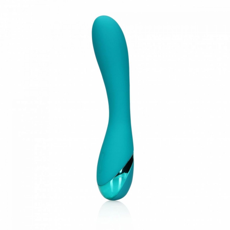 SILICONE G-SPOT VIBRATOR TEAL BLUE