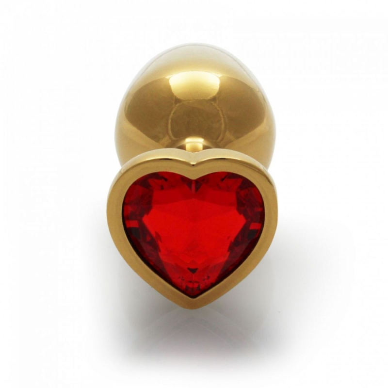 Alternative view of Heart Gem Butt Plug - Small Gold