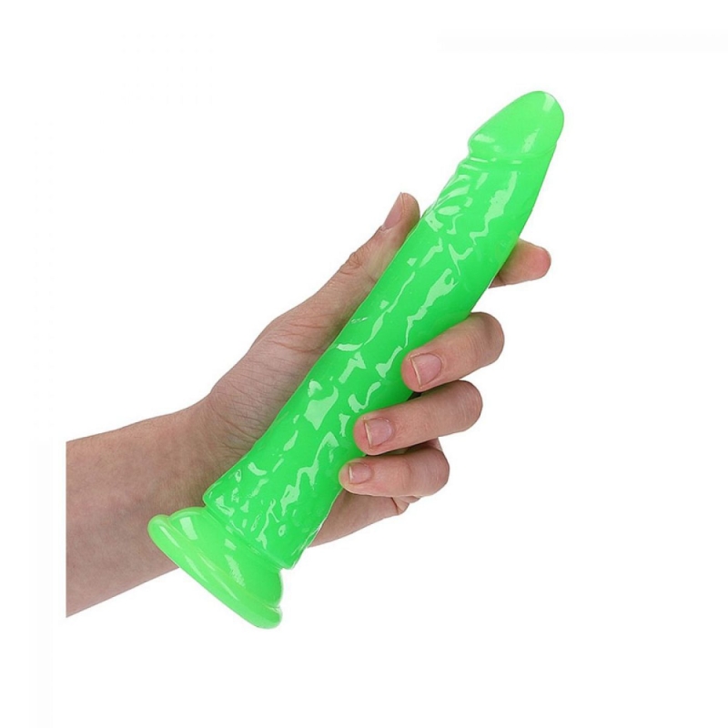 REALISTIC DILDO GLOW GREEN