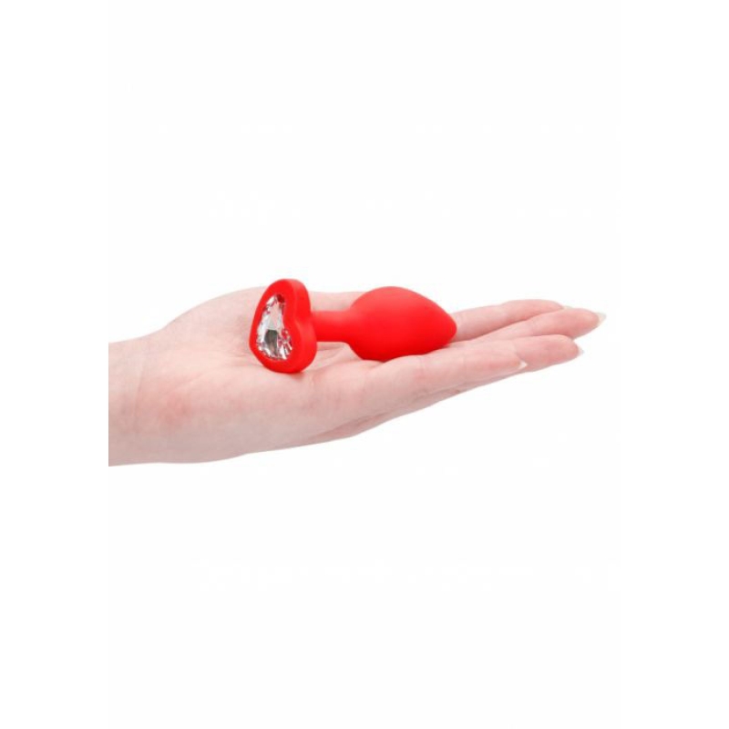 Alternative view of DIAMOND HEART BUTT PLUG REGULAR RED