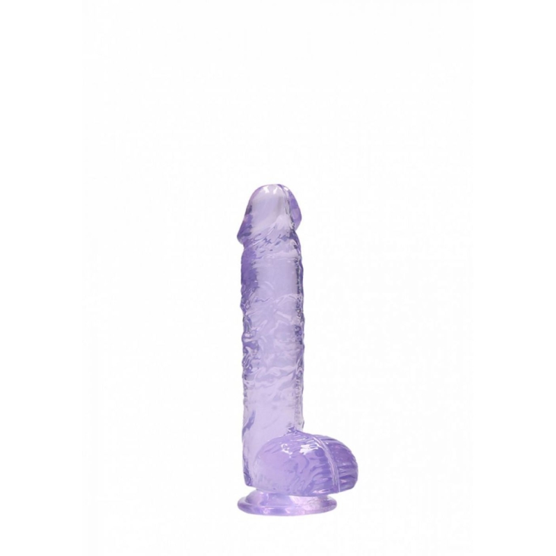 REALISTIC DILDO WITH BALLS PURPLE