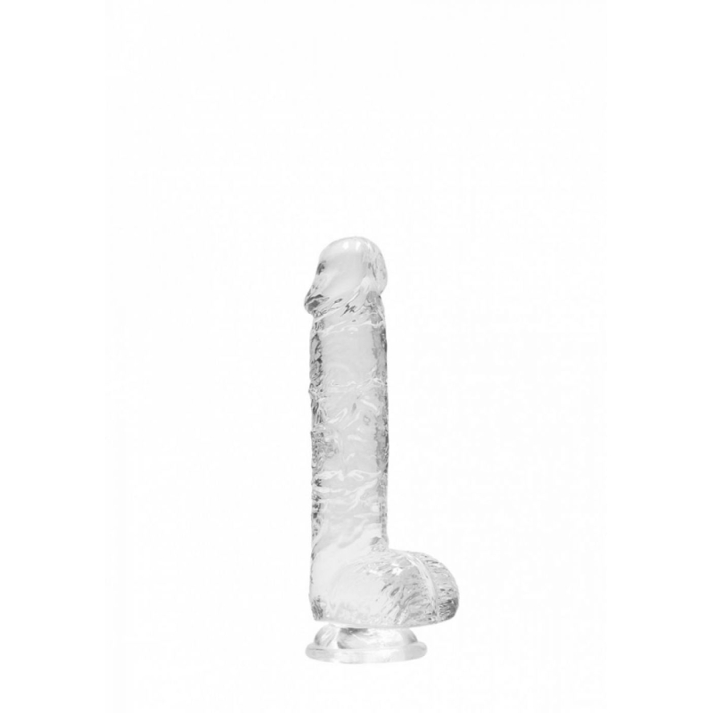 Realistic Dildo with Balls Clear