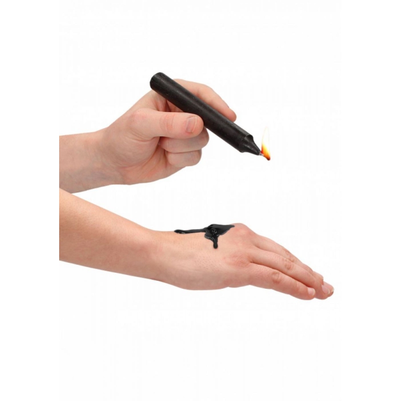 Alternative view of TEASING WAX CANDLES 4-PACK BLACK