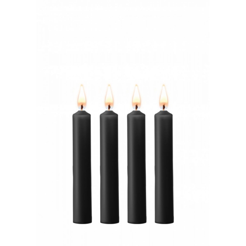 TEASING WAX CANDLES 4-PACK BLACK