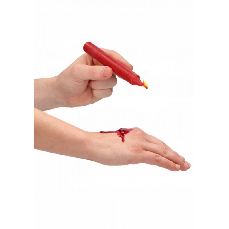 Alternative view of TEASING WAX CANDLES 4-PACK RED