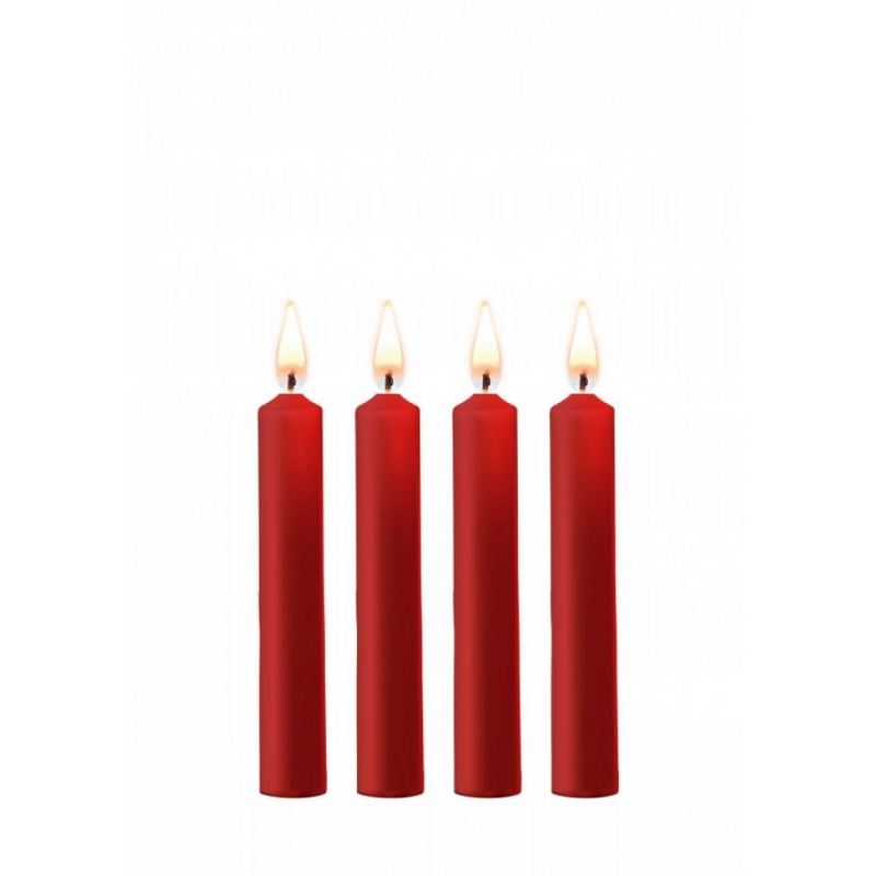 TEASING WAX CANDLES 4-PACK RED