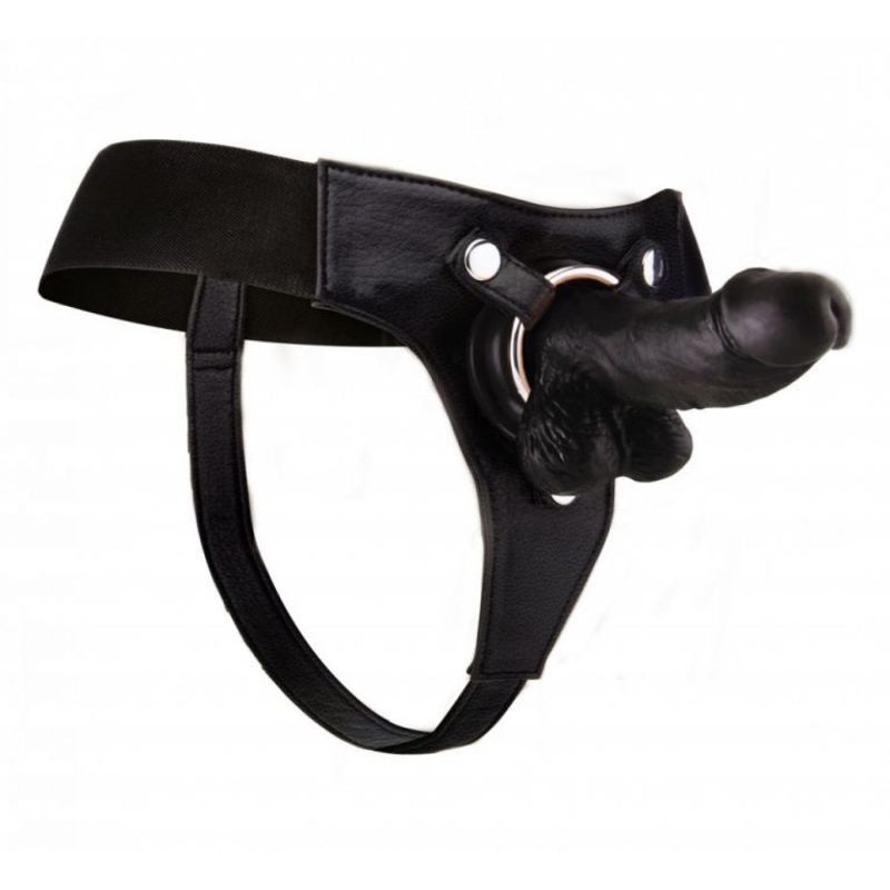 Alternative view of REALISTIC 6 INCH STRAP-ON BLACK