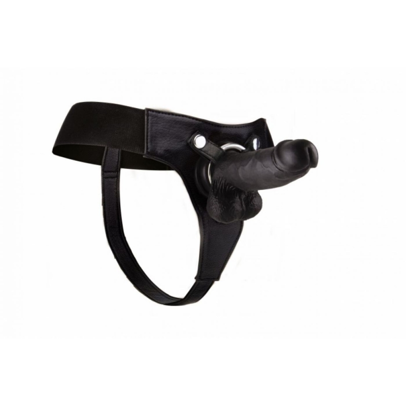 Alternative view of Realistic 8 Inch Strap-on Black