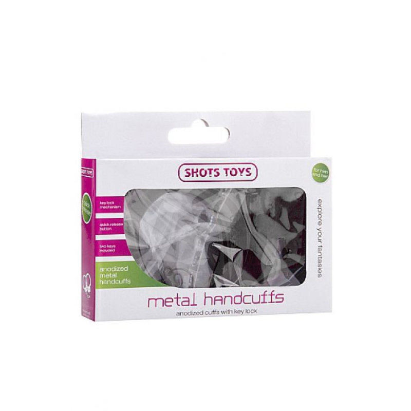 Alternative view of METAL HANDCUFFS BLACK