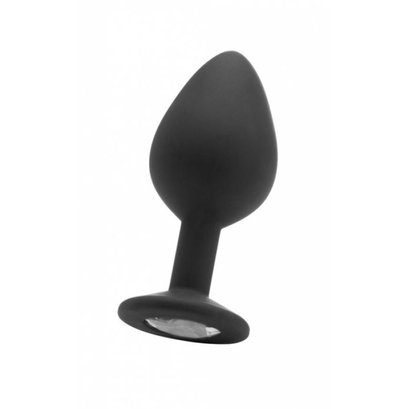 LARGE DIAMOND BUTT PLUG - BLACK