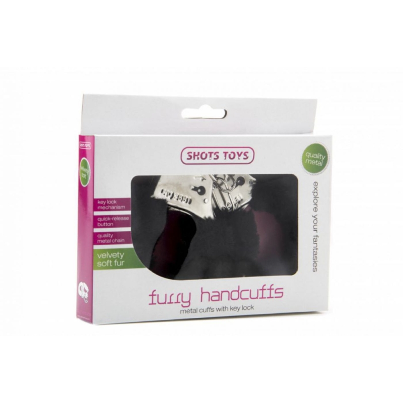 Alternative view of FURRY HANDCUFFS BLACK