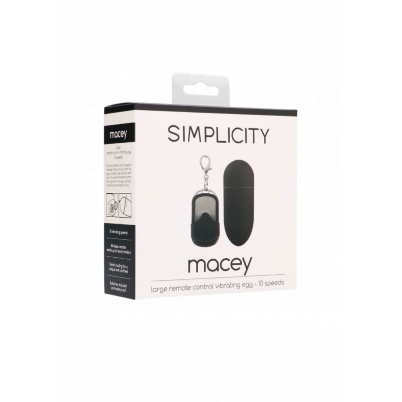 Alternative view of VIBRATING EGG WITH REMOTE CONTROL BLACK
