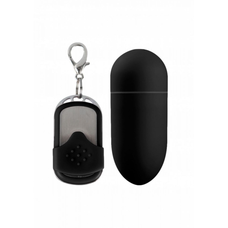 VIBRATING EGG WITH REMOTE CONTROL BLACK