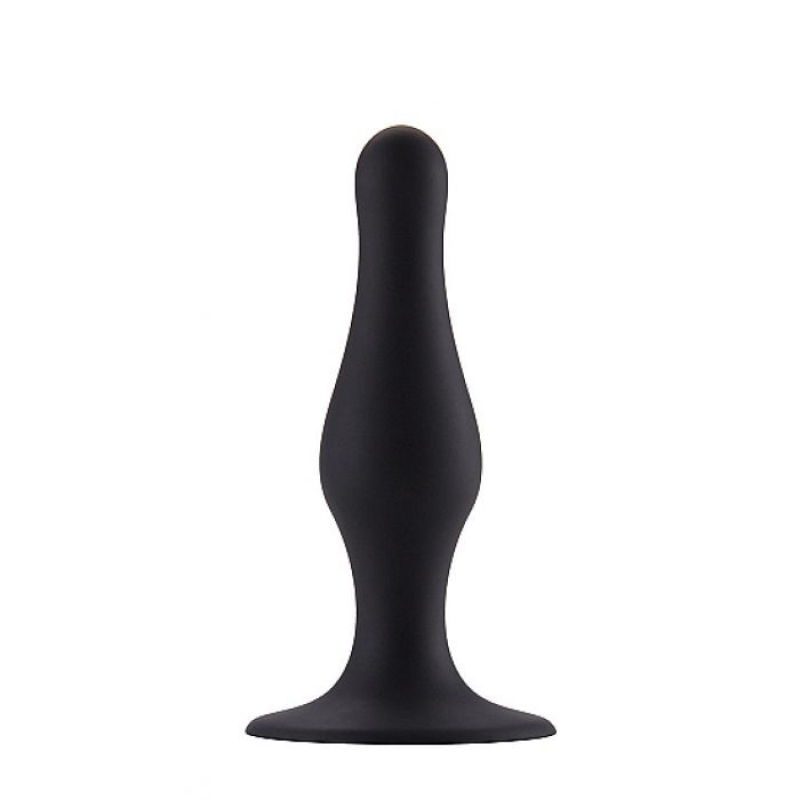 BUTT PLUG WITH SUCTION CUP MEDIUM BLACK