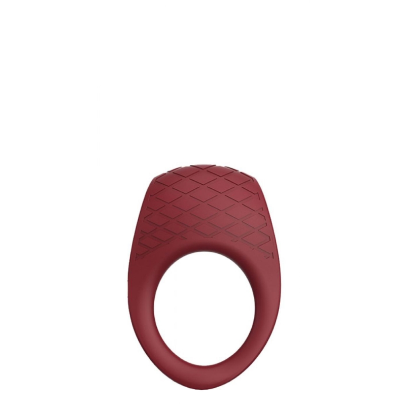 Alternative view of Romance Ivy Vibrating Penis Ring Red
