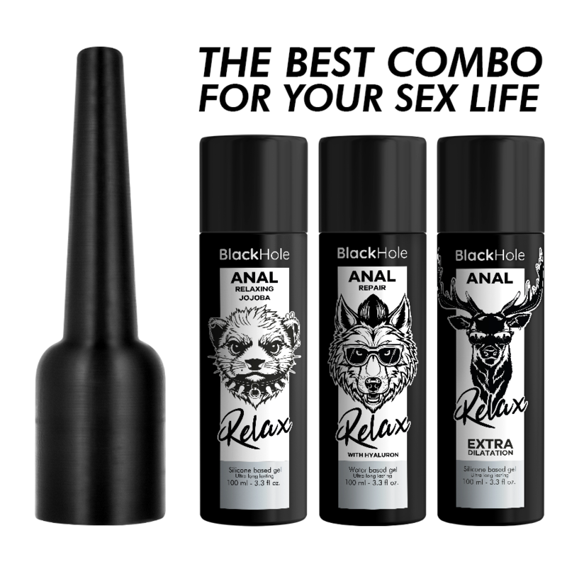Alternative view of BLACK HOLE - ANAL LUBE APPLIER  L SIZE 100 ML