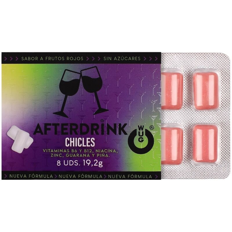 Alternative view of WUG After Drink – The functional chewing gum that helps you regain energy after a night out. BLISTER OF 8 UNITS