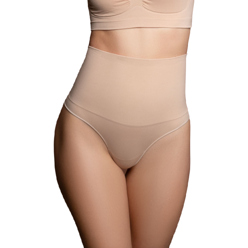 Alternative view of BYE-BRA - THONG STYLE SEAMLESS GIRDLE BEIGE SIZE S